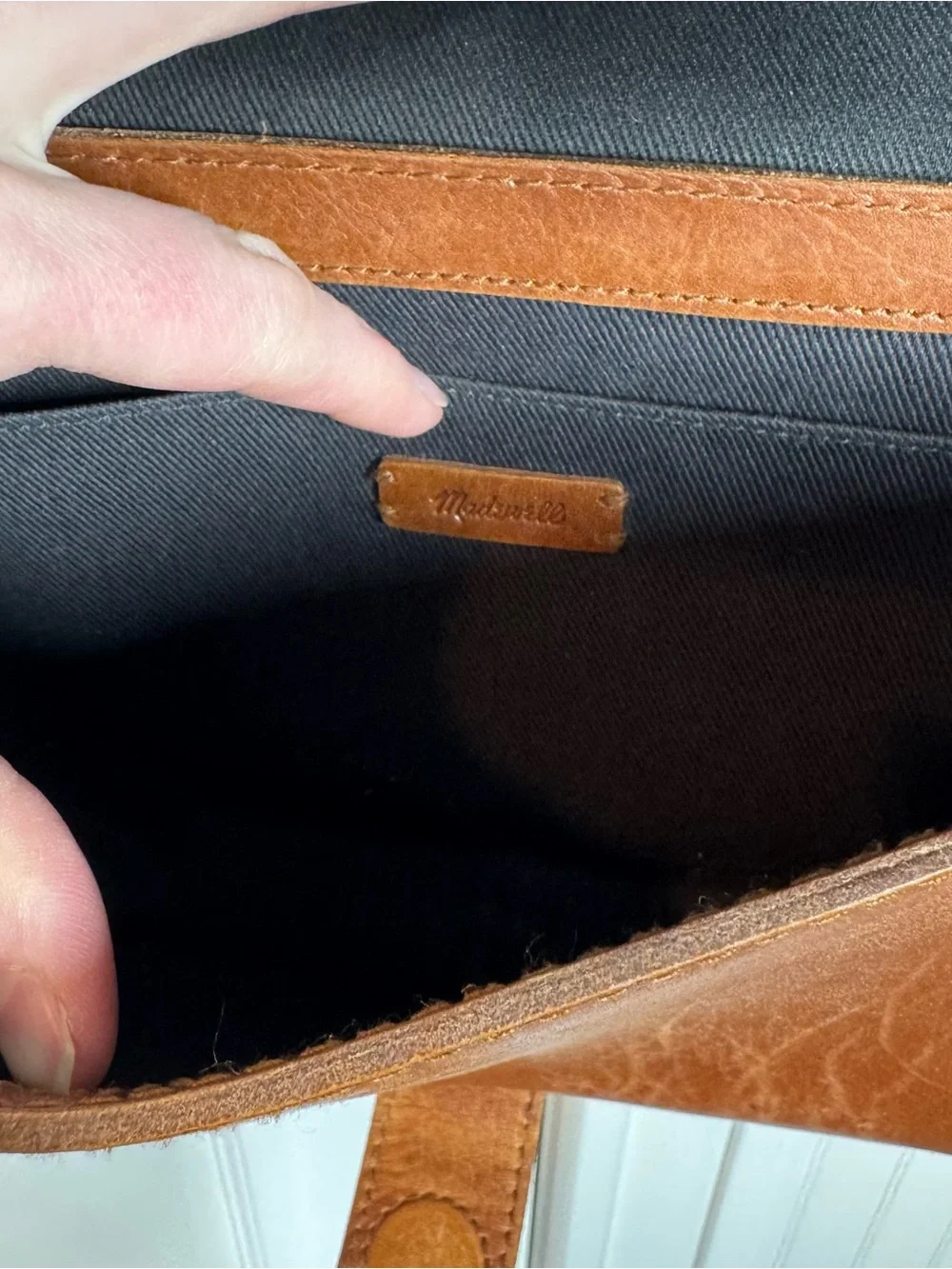 Madewell Transport Flap Shoulder crossbody Bag in English saddle brown‎